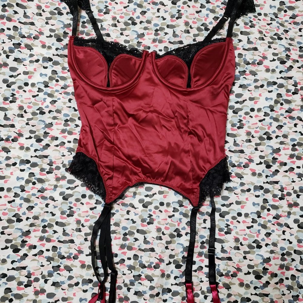 Fredrick's of Hollywood satin & lace corset